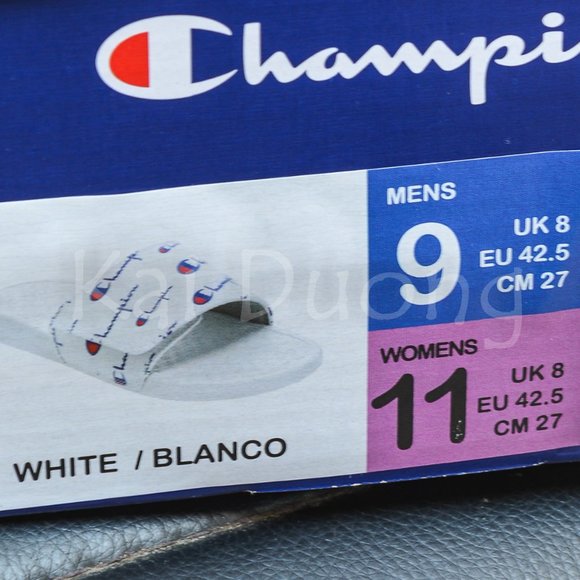 Champion Unisex Slide WHITE - Picture 8 of 8